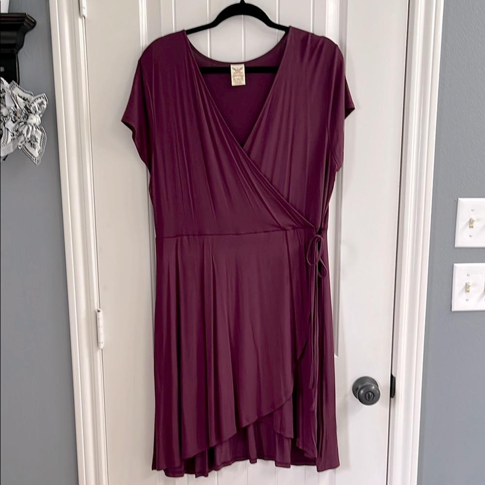 Elegant Purple Wrap Dress